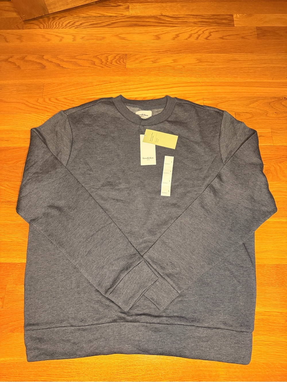 Goodfellow & Co Men’s L Every Wear Crew Neck Sweatshirt Blue NWT